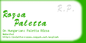 rozsa paletta business card
